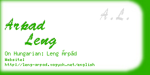 arpad leng business card